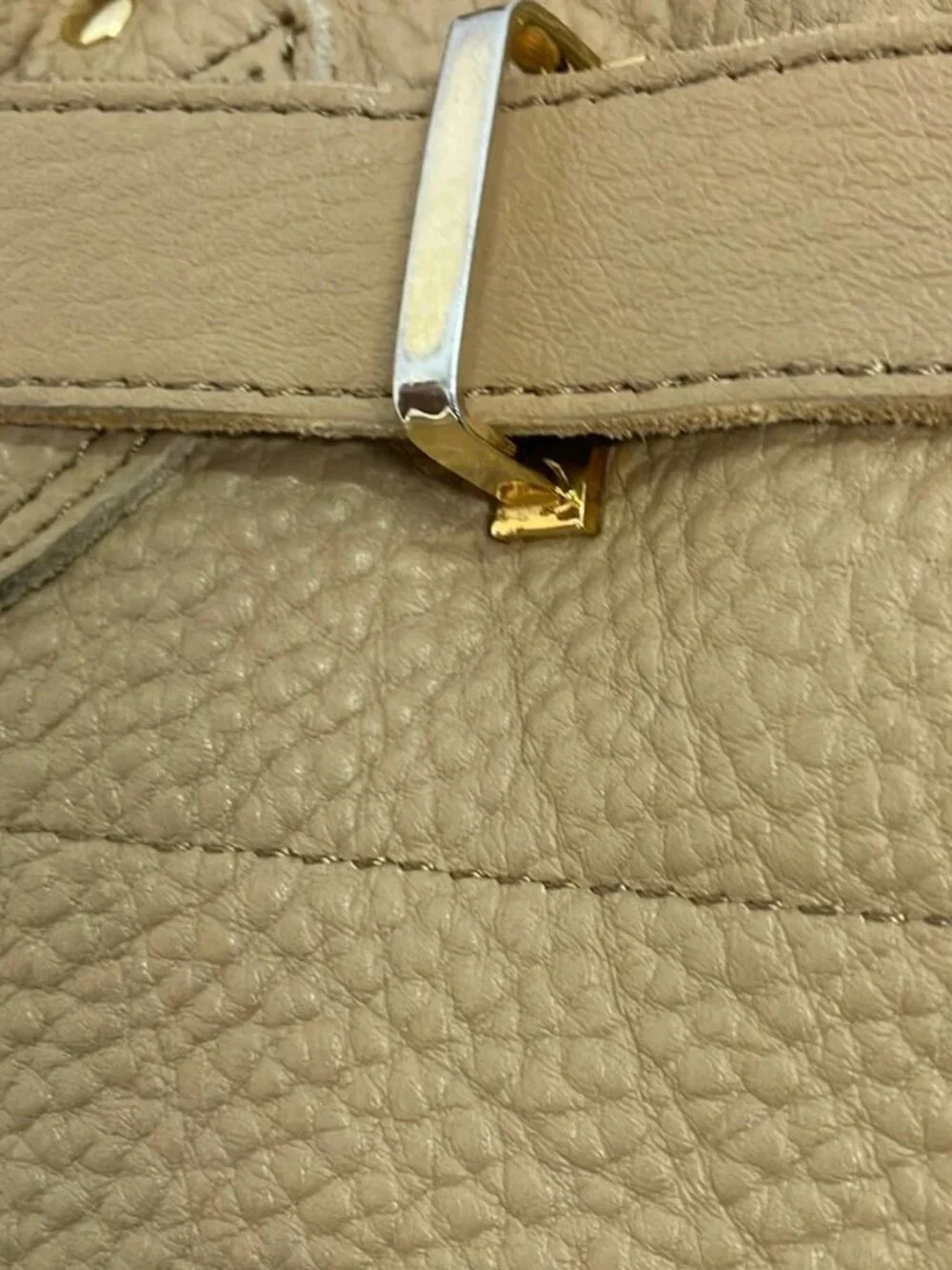 YOUNG&OLSEN Light Brown Leather Tote Bag